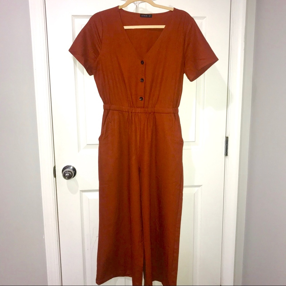 Cotton On • Burnt Orange Woven Jumpsuit